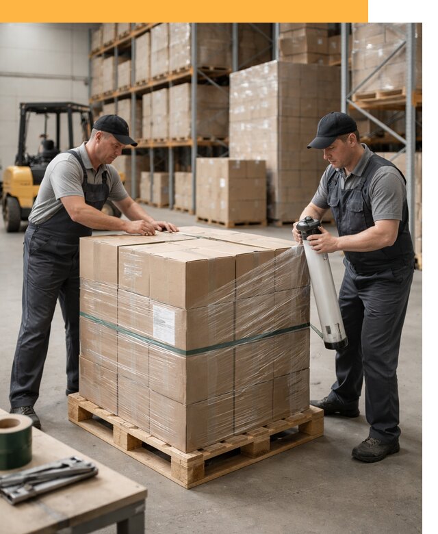 Упаковка и паллетирование грузов от 3650 руб: защита и крепление