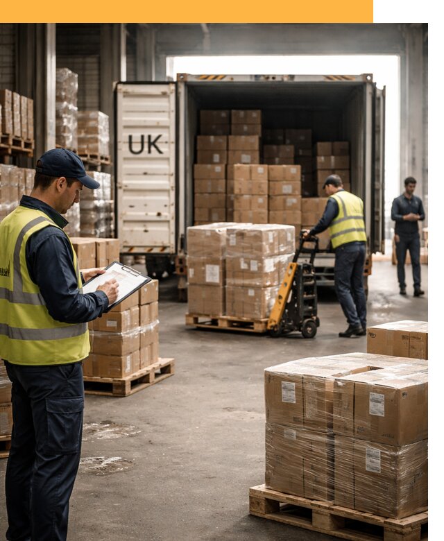 Доставка грузов из Великобритании с таможенным оформлением от 13036