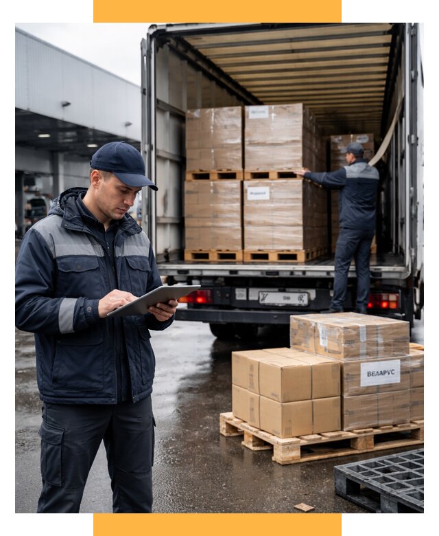 Доставка грузов из Беларуси от 15644 р. логистика СетСервис-Рст