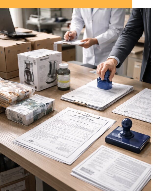 Сертификация импортных товаров от 12515 с таможенным сопровождением